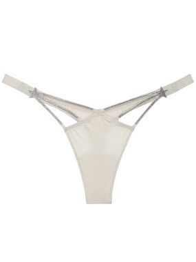 Victoria's Secret Small Delfin Grey Very Sexy Starstruck Shine Brazilian Panty